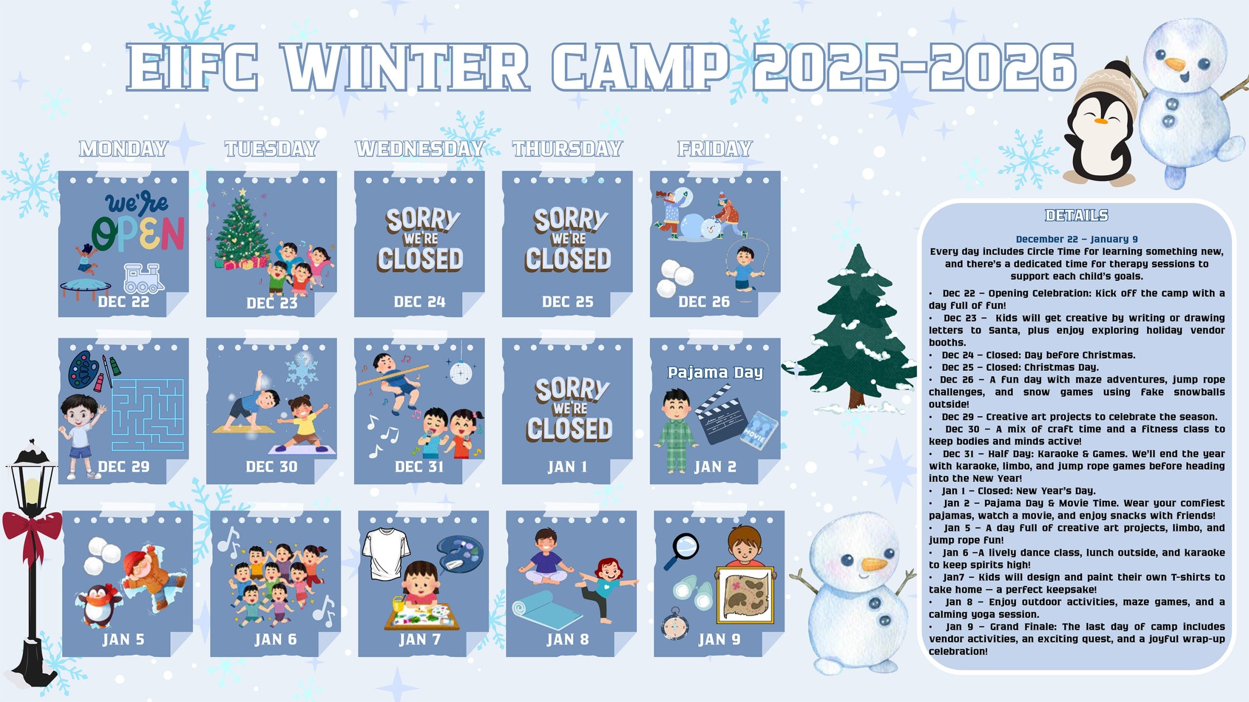 EIFC Winter Camp 2025–2026 graphic